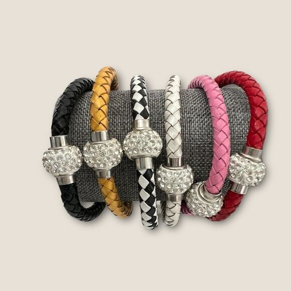 Braided leather bracelet with magnetic clasp choose a color - Picture 6 of 10